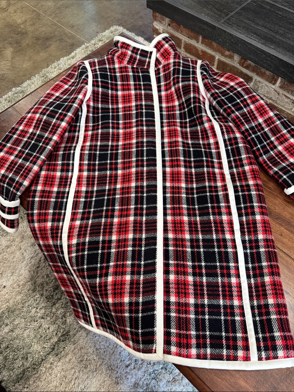 J.Crew Collection Car Coat In Winter Plaid Italian Stadium-Cloth Wool blend